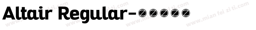 Altair Regular字体转换